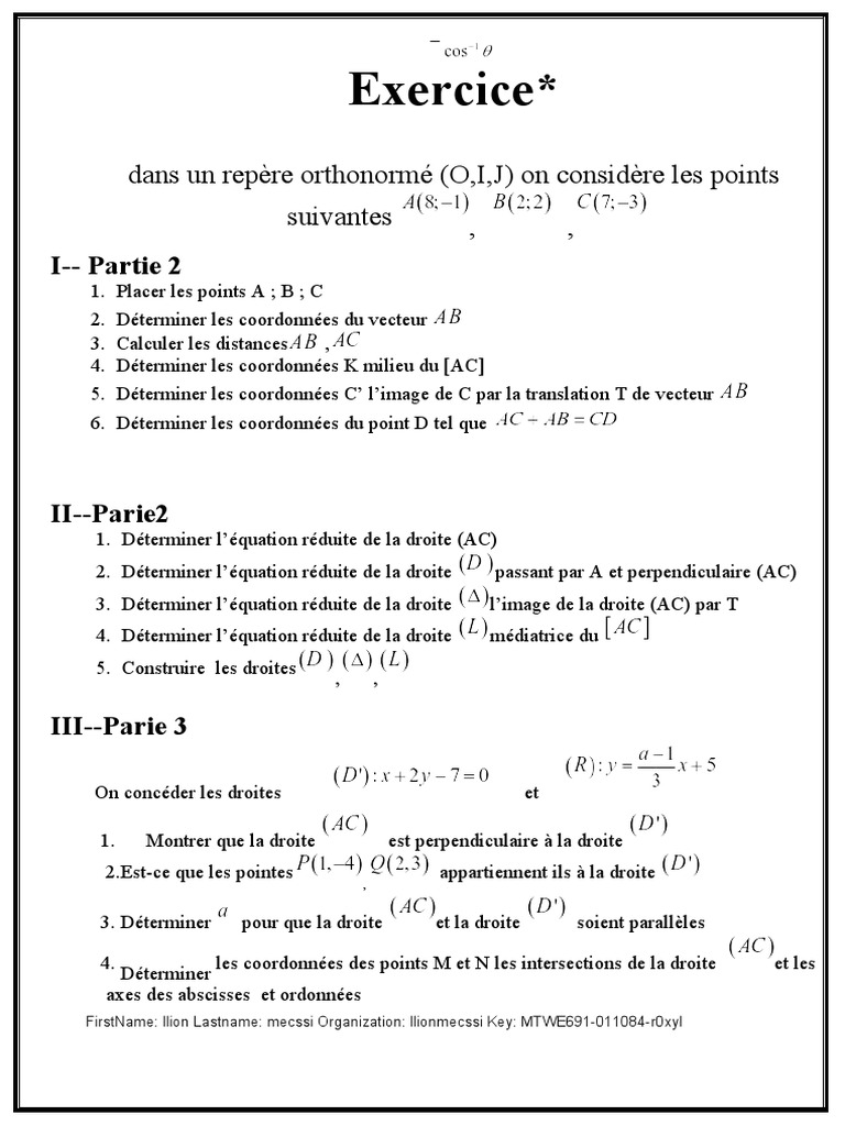 Exercice | PDF
