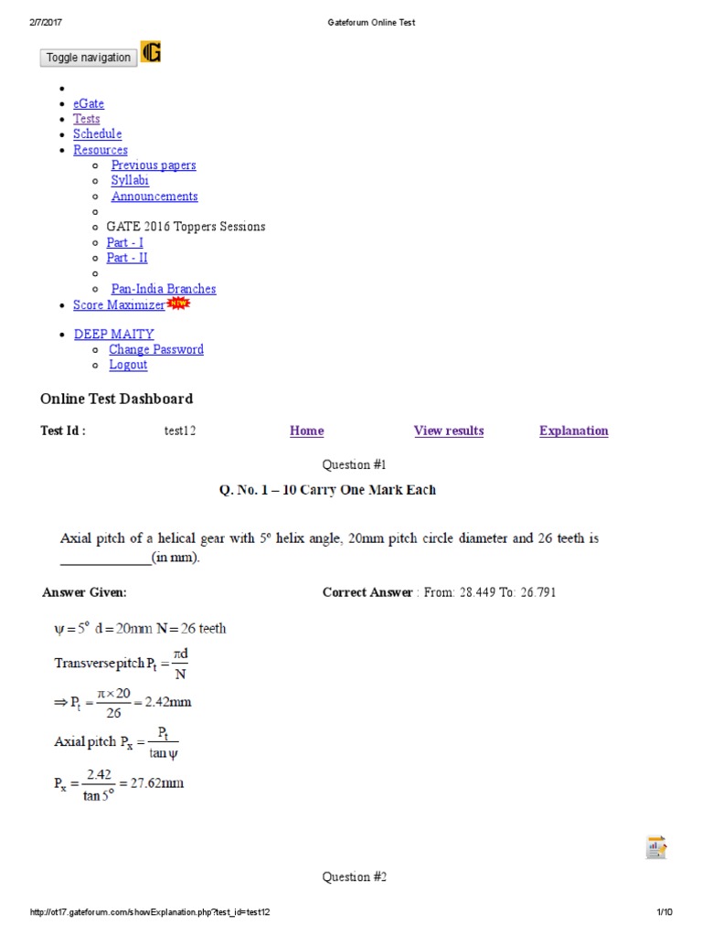 MD Test | PDF