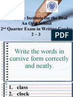 Sample Exam in Writing