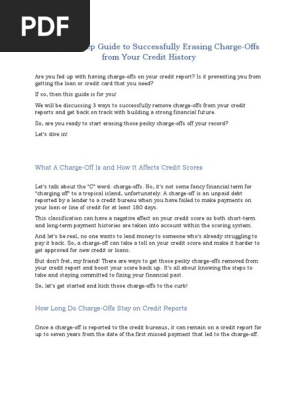 A Step-by-Step Guide to Successfully Erasing Charge-Offs from Your Credit History