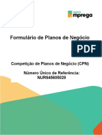 Formulário Planos de Negocio. Manutemcao de Imoveis