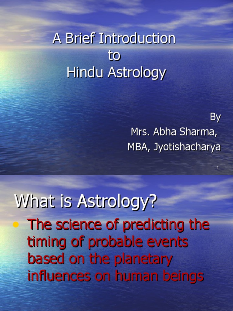 Introduction to Hindu Astrology Basics | PDF | Planets In Astrology ...