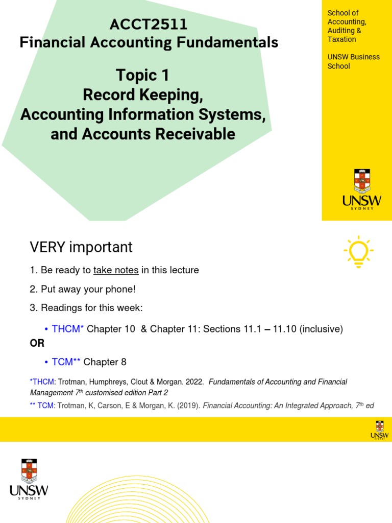 Accounting Fundamentals Overview | PDF | Debits And Credits | Accounting
