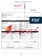 Manav's Salary Slip