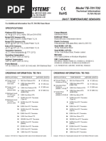 Thermistor Temperature Sensors Data Sheet | PDF | Duct (Flow) | Screw