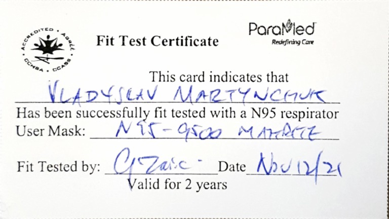 Mask Fit Test 1 PDF Mask Fit Test 1 PDF