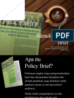 Menulis Policy Brief: Bevaola Kusumasari, PHD
