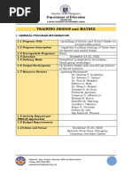 Training Design and Matrix For Inclusive