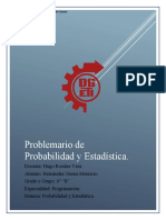 Problemario de Probabilidad y Estadística