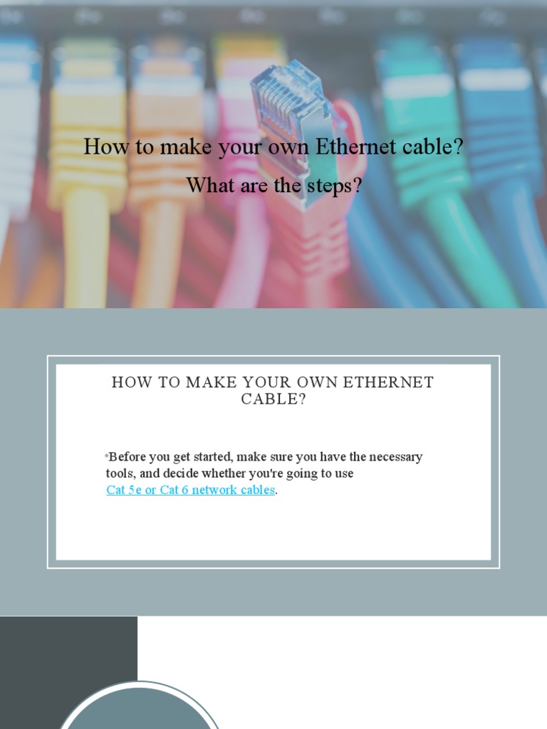 Making Your Own Ethernet Cable Guide | PDF | Electrical Connector ...