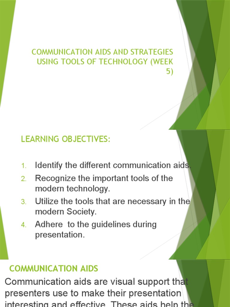 Communication Aids and Strategies Using Tools of Technology | PDF ...