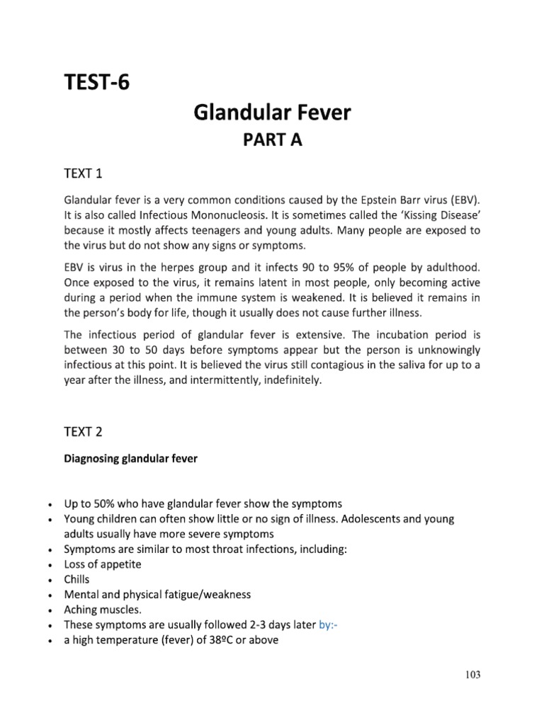 Glandular Fever PDF