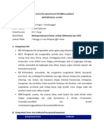 Rencana Pelaksanaan Pembelajaran Diferensial & Kse: Kompetensi Dasar Indikator