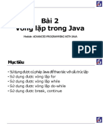 Bài 2 Vòng lặp trong Java: Module: Advanced Programming With Java