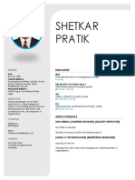 Shetkar Pratik: Profile