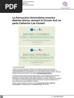 La parrocchia Universitaria incontra battista Sforza, con Catherine Farwell - Vivere Urbino.it, 21 marzo 2023