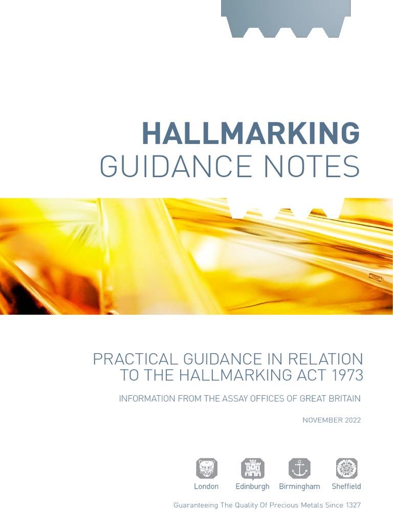 Hallmarking Guidance Notes PDF | PDF | Fineness | Metallurgical Assay