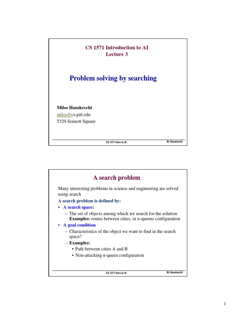 Problem Formulation and Search Space Selection in Graph Search Problems ...