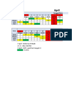 Jadwal April