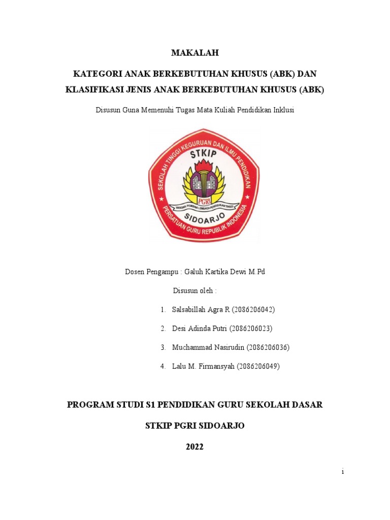 Katergori Abk Dan Klasifikasi Jenis Abk Pdf