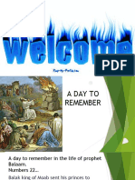 A DAY TO REMEMBER-Sermon