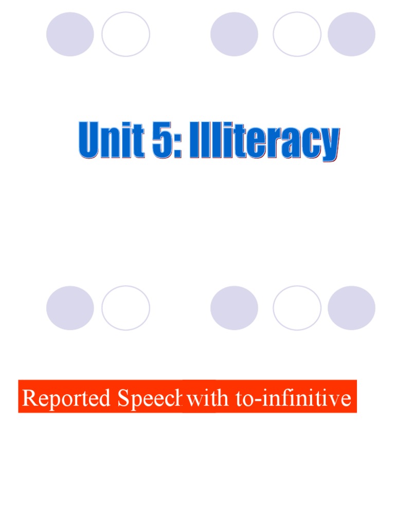 Unit 5 Illiteracy Language Focus PDF