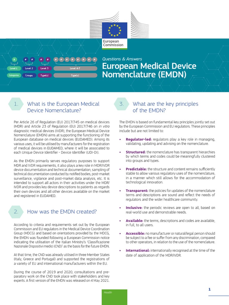 EMDN | PDF | Medical Device