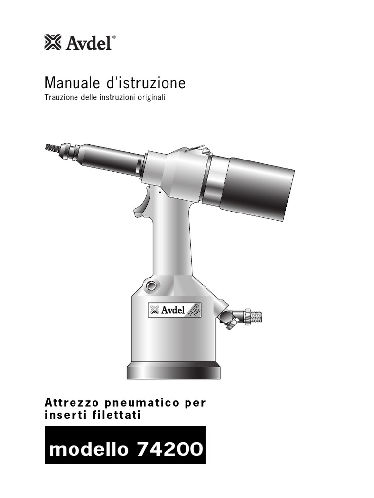 AVDEL Rivettatrice 74200 Manuale | PDF