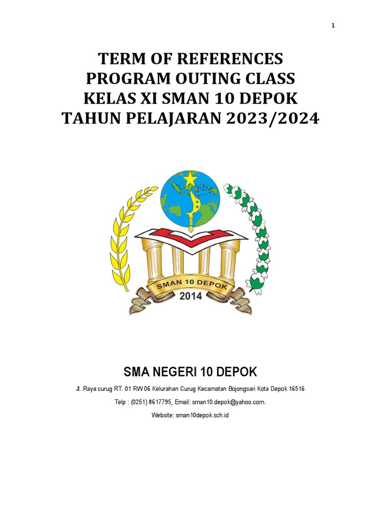 Outing Class SMAN 10 Depok 2023/2024 | PDF | Karier & Perkembangan ...
