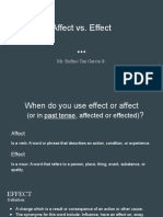 Affect vs. Effect