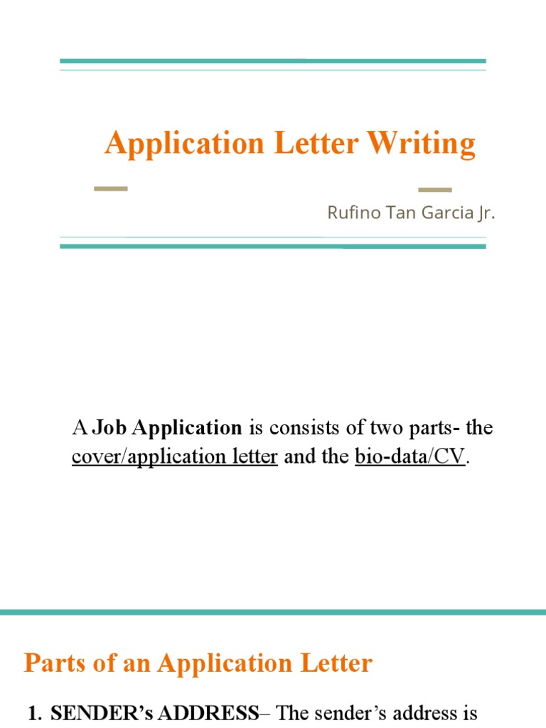 Application Letter Structure Guide | PDF | Human Communication ...