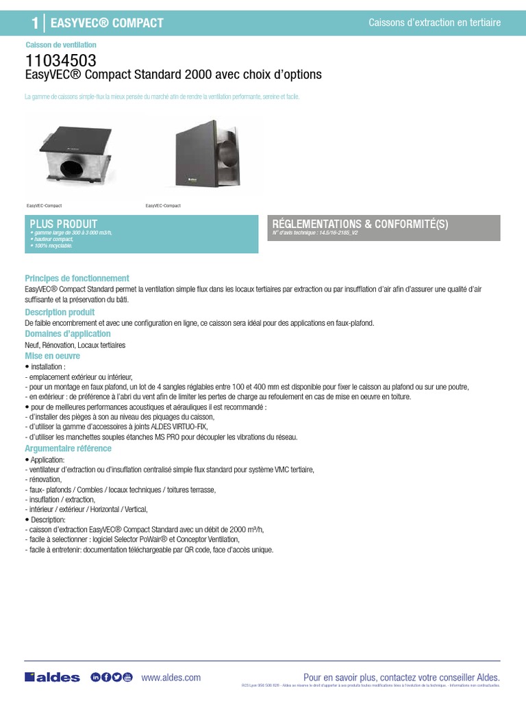 FR-France-Aldes-EasyVEC Compact Standard 2000 Avec Choix D-Options ...