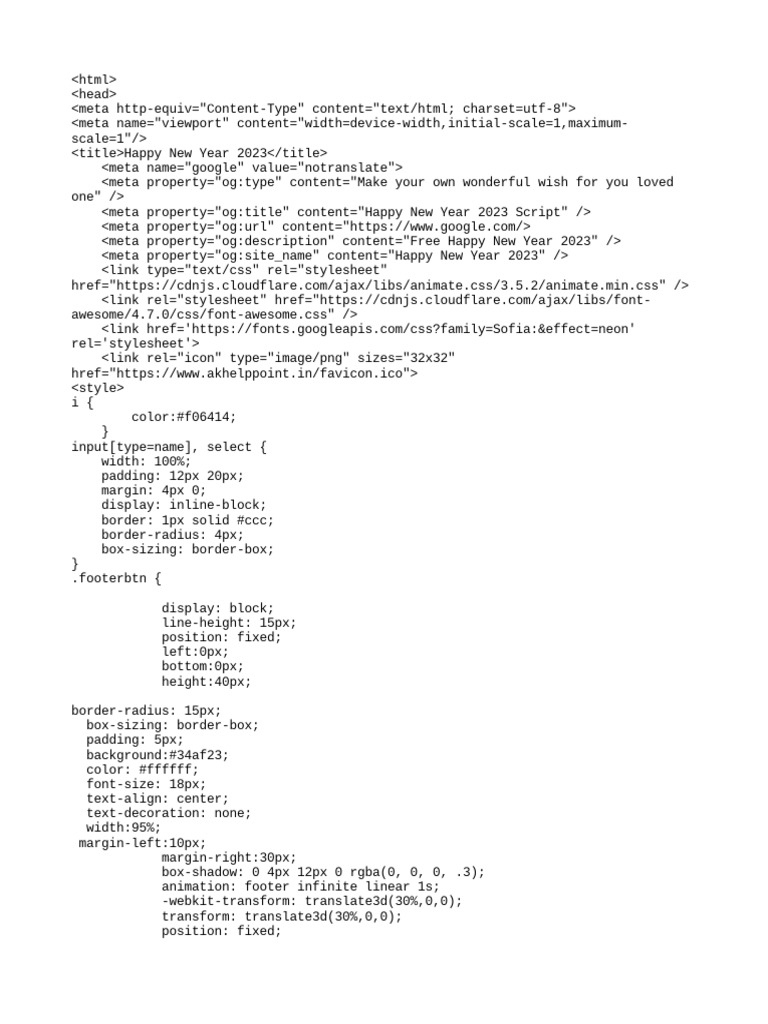 Happy New Year Script.2 | PDF