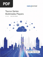 Taurus Series Multimedia Players SNMP Test Guide-V1.0.0