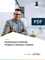 Professional Certificate Program in Business Analysis