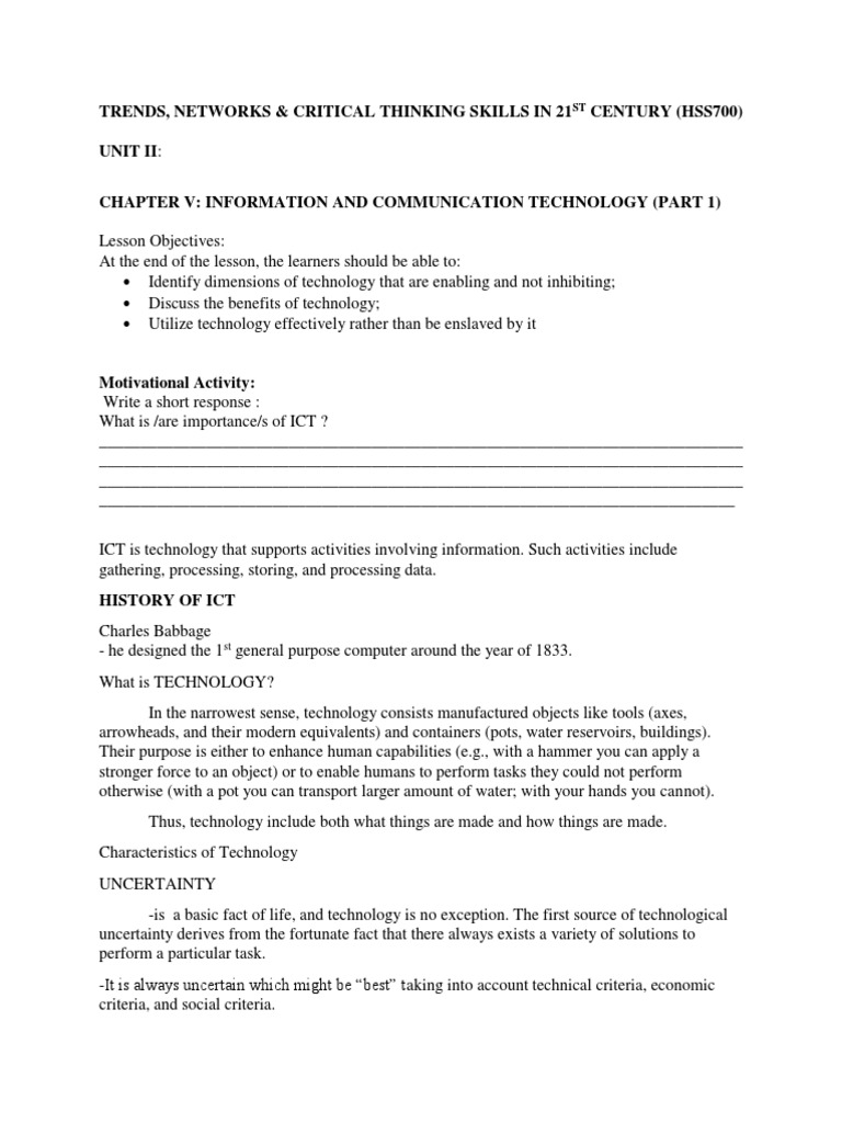 ICT in Education: Benefits & Integration | PDF | Information Technology ...
