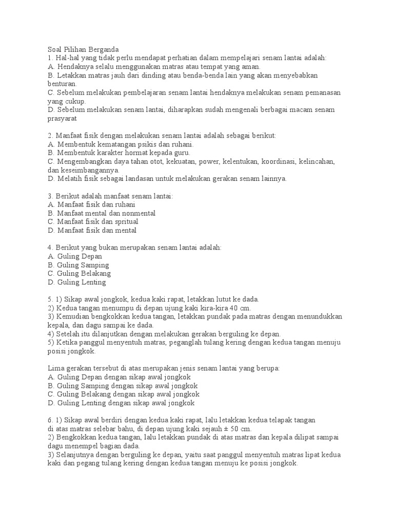Soal pilihan berganda pdf