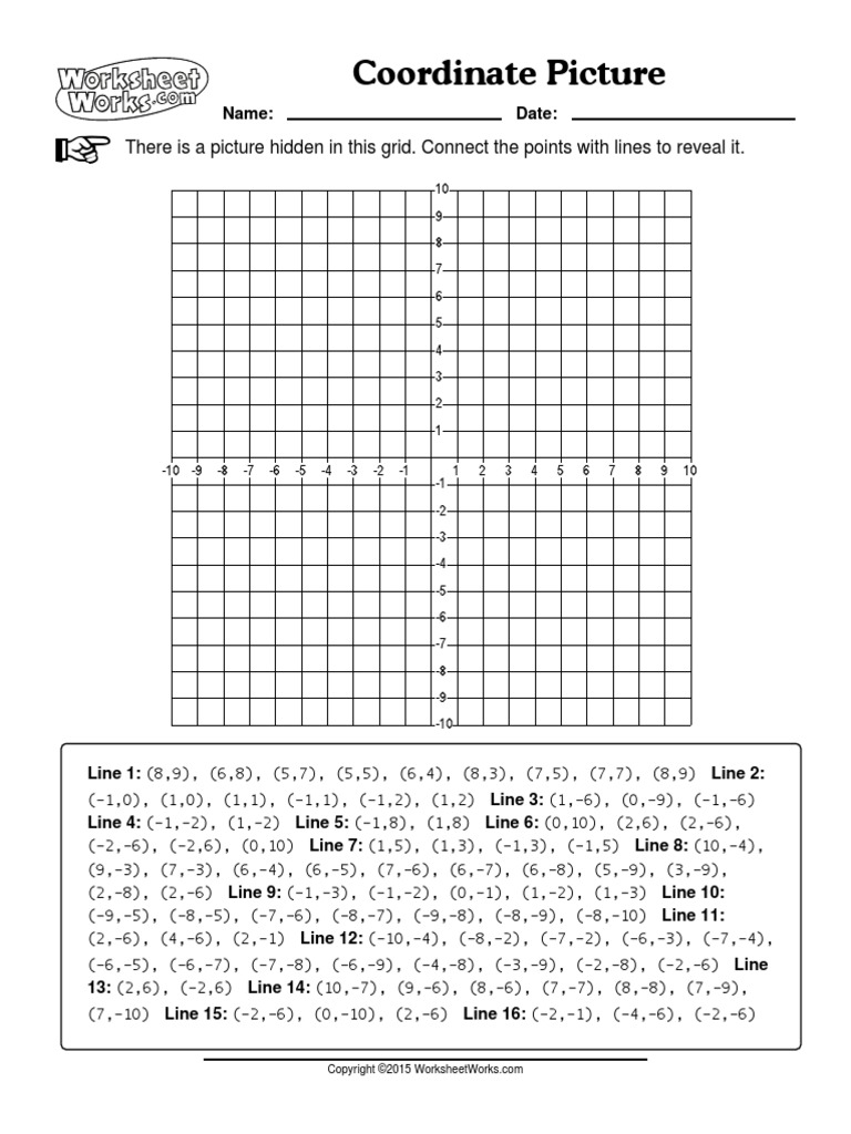 WorksheetWorks_Coordinate_Picture_1 | PDF