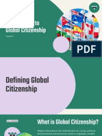 Introduction to Global Citizenship: Defining and Approaches