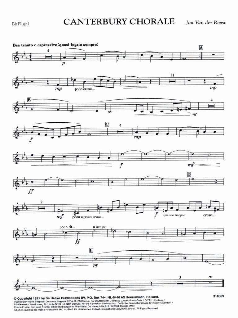 Canterbury Chorale Horns Pdf