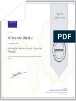 Muhammad Shaukat: Project Certificate