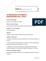 Efolioa - 2022 Introdução Ao Direito Administrativo (41033)