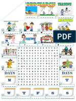 Seasons - Months - Days Wordsearch