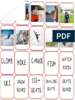 Memory Game Outdoors Activities and Sports
