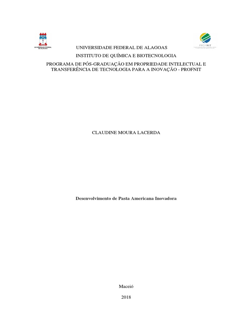 Desenvolvimento de Pasta Americana Inovadora PDF PDF Alimentos