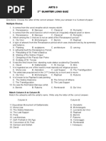 Arts 9 2ND Quarter Long Quiz