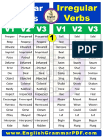 Irregular Verbs List in English 1
