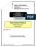 Physical Sciences P2 GR 10 Exemplar 2012 Memo Eng & Afr PDF
