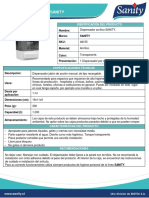 Ficha Tecnica Dispensador Acrilico Sanity 1.000 ML PDF