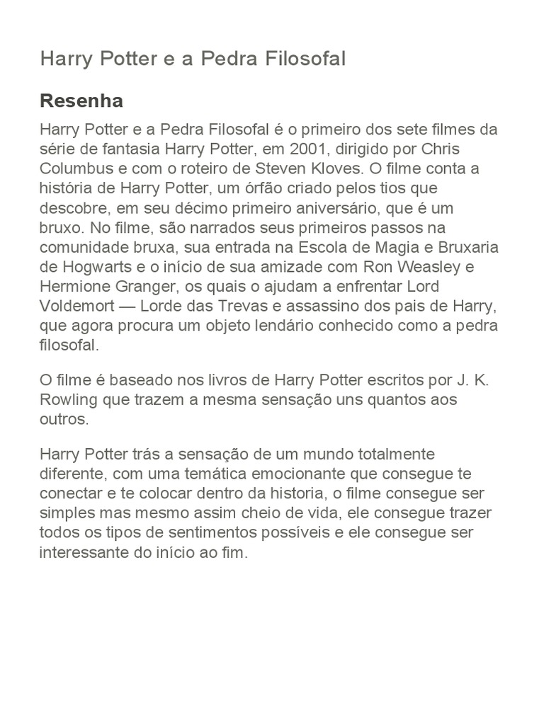 Harry Potter e a Pedra Filosofal (filme) – Wikipédia, a enciclopédia livre